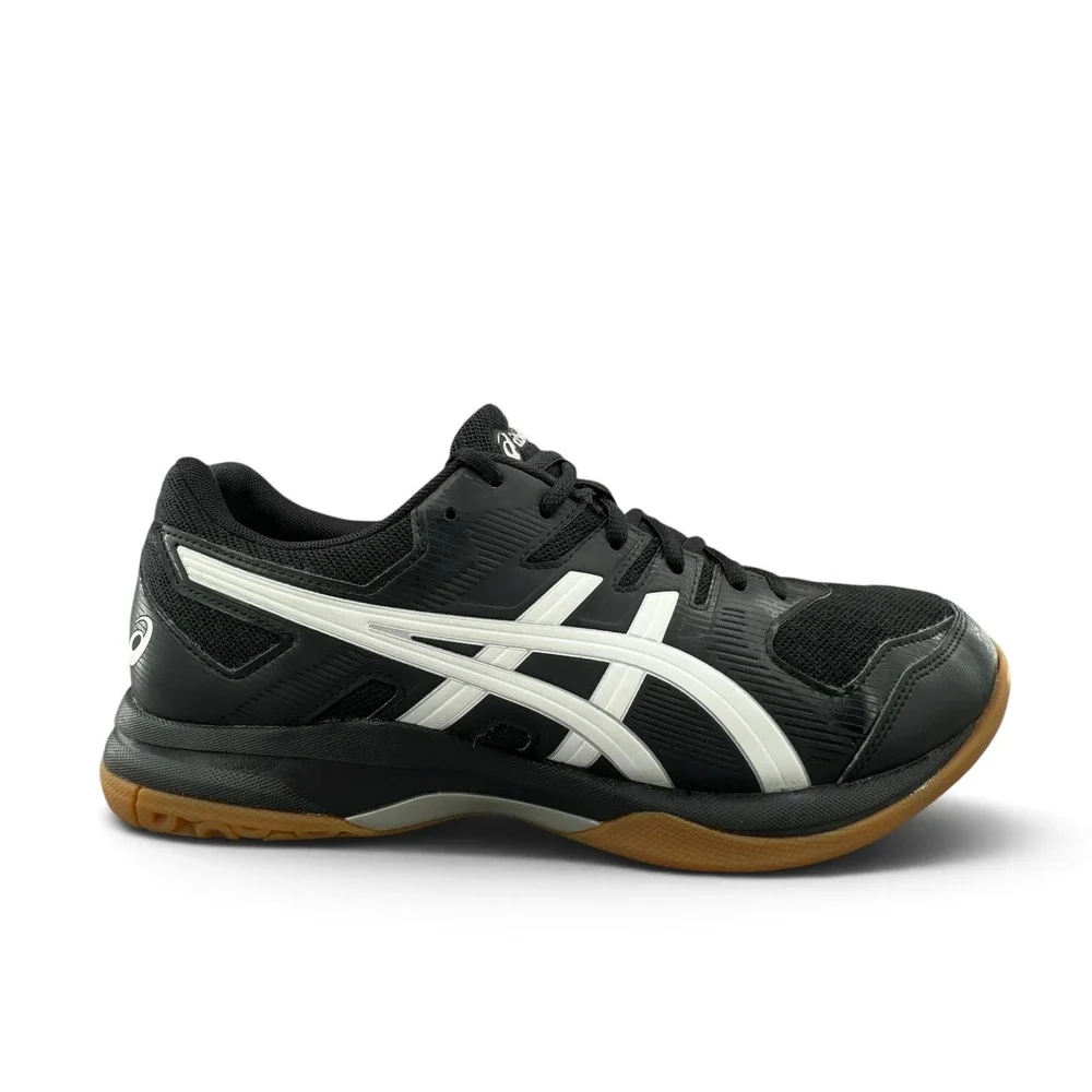ASICS Gel-Rocket 9 Sneakers Mens 10 Black Gum Sole Indoor Volleyball Pickleball
